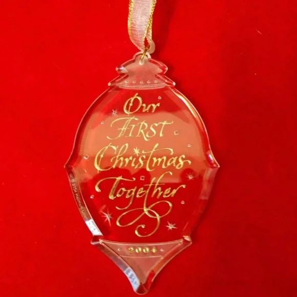 Hallmark 2004 “Our First Christmas Together” Acrylic Christmas Ornament - Picture 4 of 8